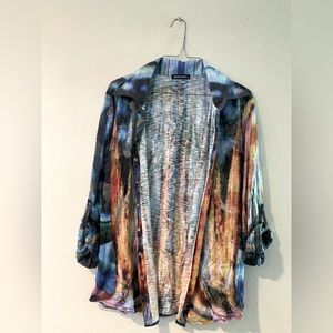 David Cline Large Multicolor Long Cardigan